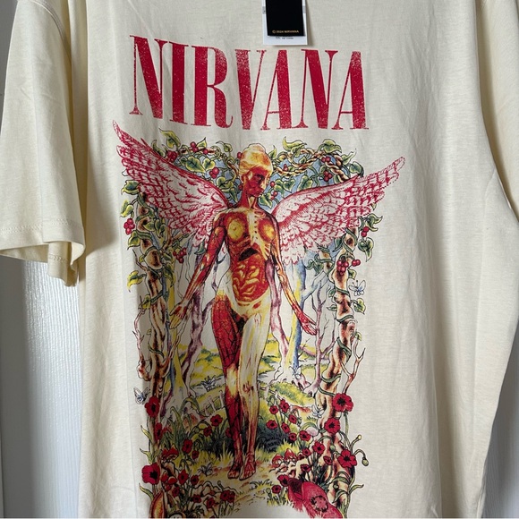 Nirvana In Utero Cream Unisex Short Sleeve XL T-Shirt Vintage Graphic Print NWT - Picture 7 of 8